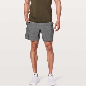 Lululemon Pace Breaker Shorts 7” Heathered  Printed Grey Coal *Linerless Size S